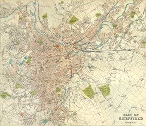 Sheffield Map from 1980