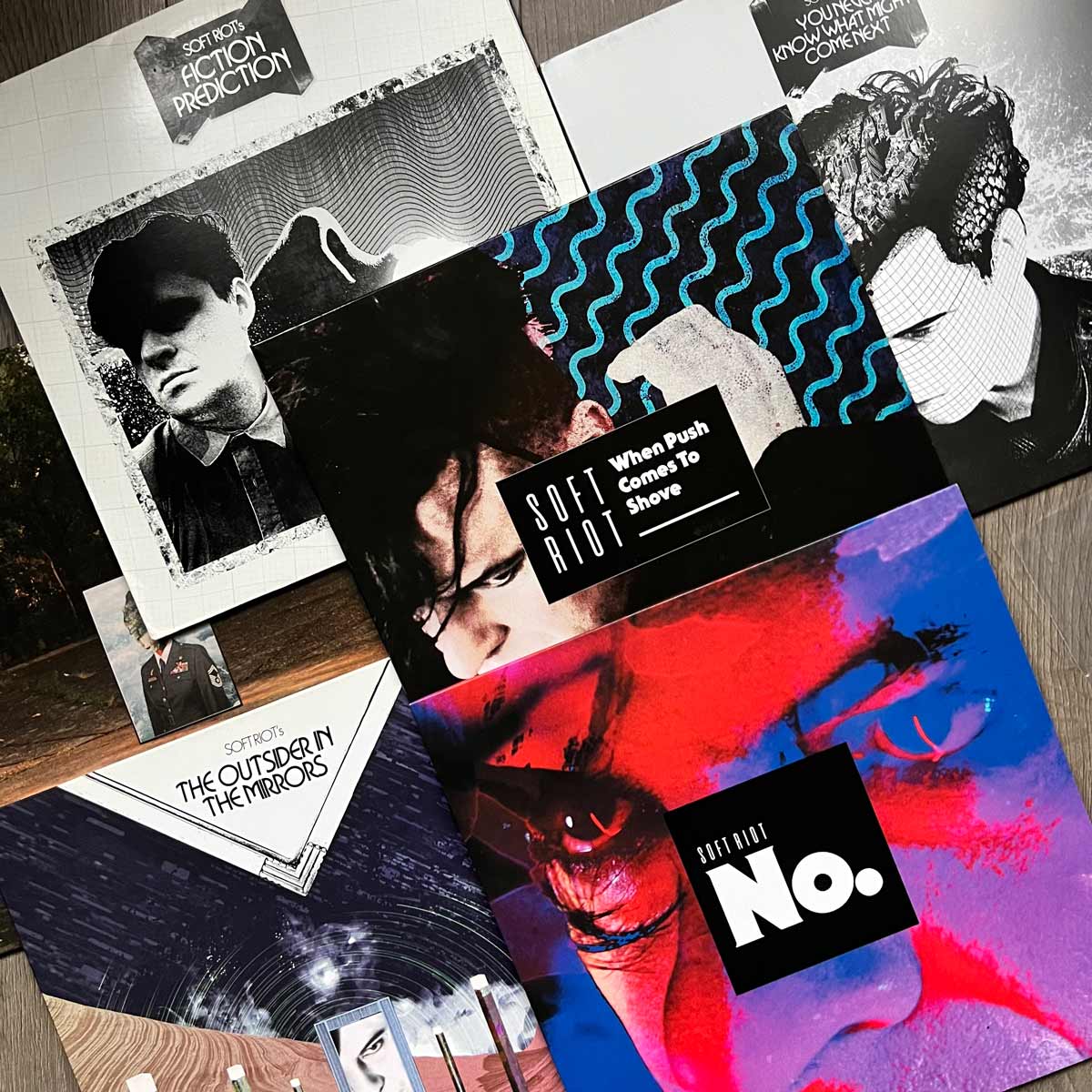 Soft Riot — image of six albums released on vinyl