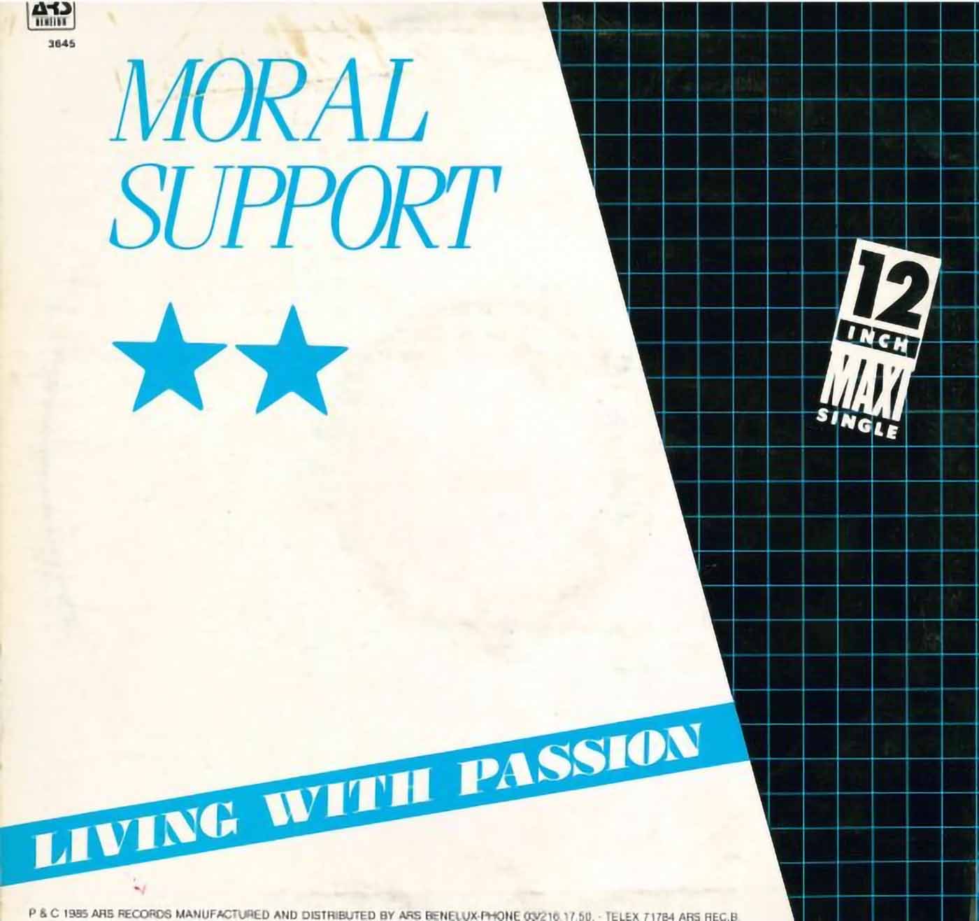 Moral Support 12" - 1985 Belgian cover